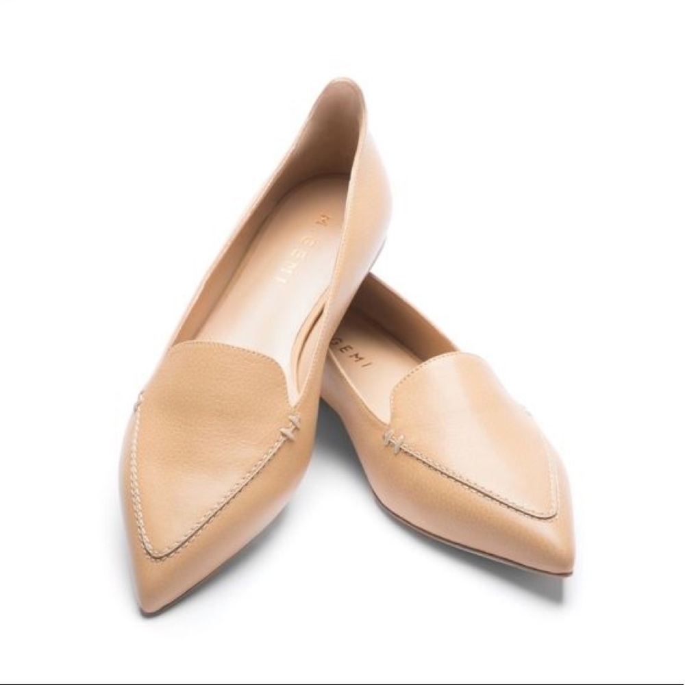 M. Gemi Stellano Leather Flats- nude